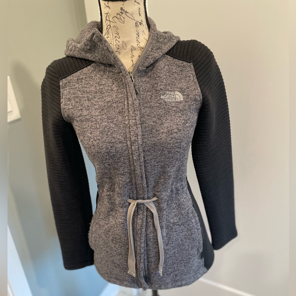 The North Face Charcoal and Black Zip-Up Jacket Size XS.